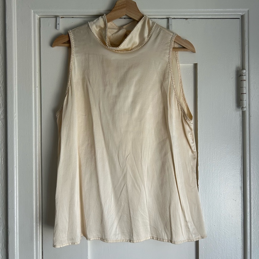 Ivory 100% Silk Top